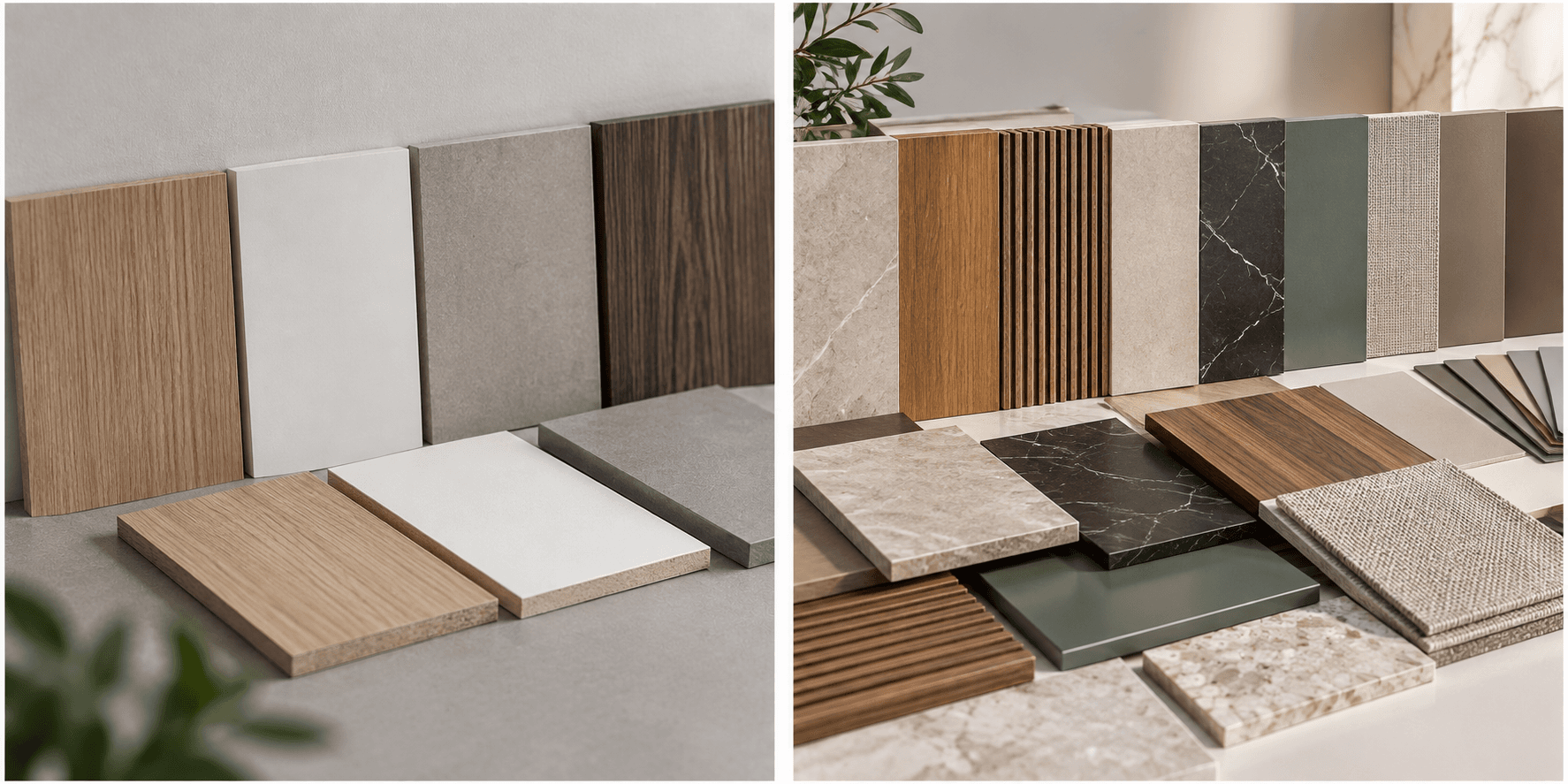 Standard and IUIGA Standard material selections compared