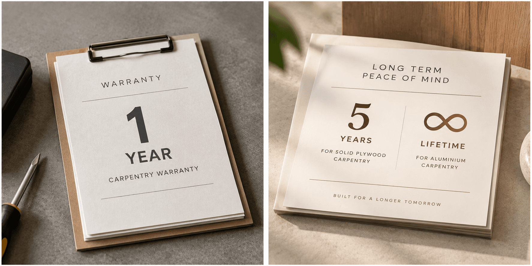 Standard and IUIGA Standard warranty compared