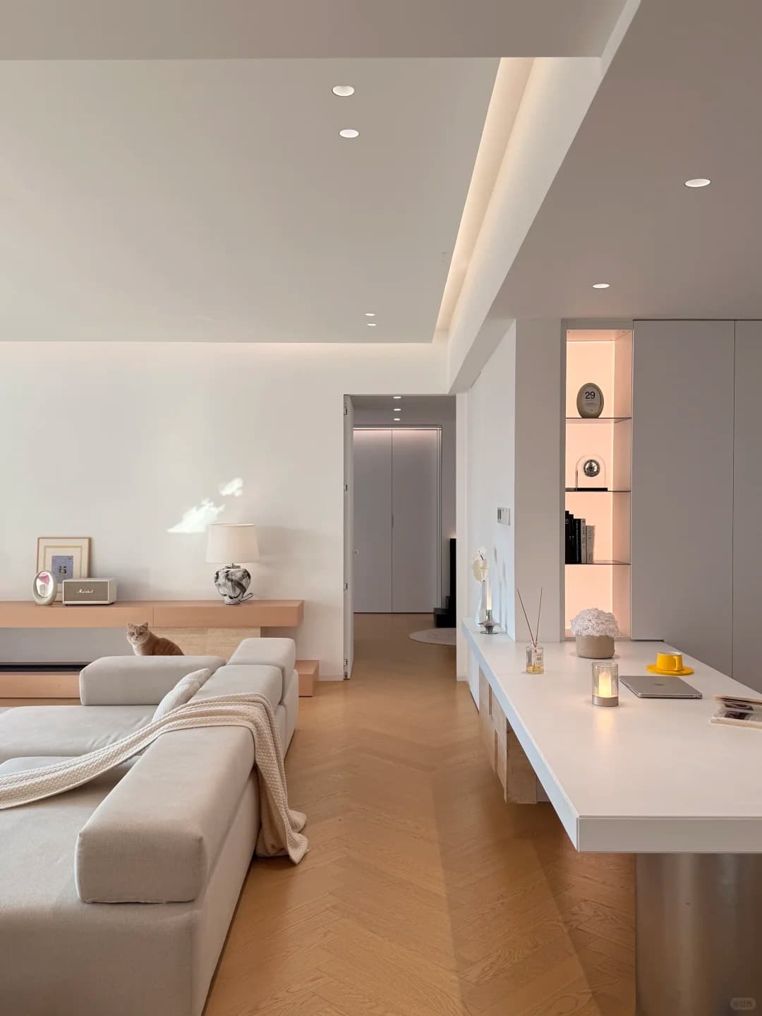 Warm, considered living space by IUIGA Interior